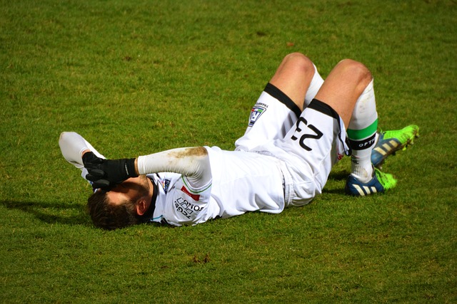zraněný fotbalista